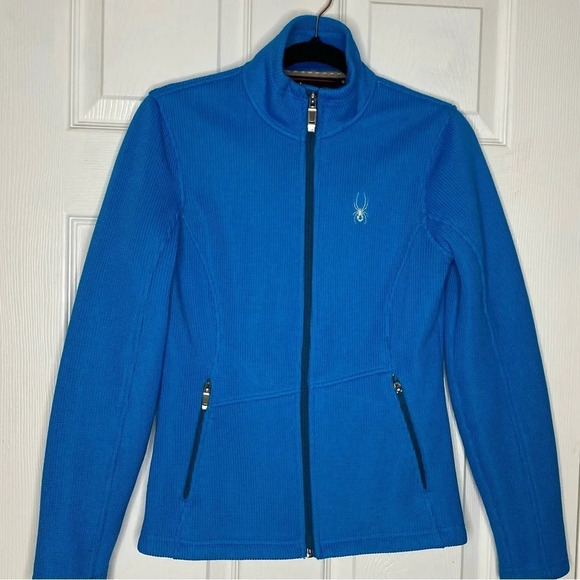 SPYDER Womens Core Fleece Sweater Knit Jacket Full Zip Size S - Picture 1 of 11